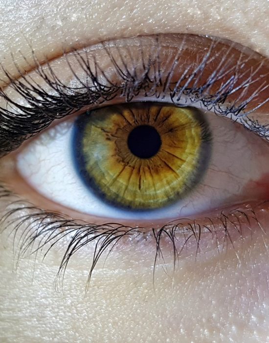 A beautiful macro closeup shot of a female human's deep eyes
